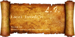 Laczi István névjegykártya